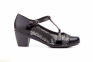 Жіночі туфлі на каблуку GAVIS чорні з срібним 1