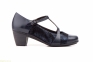 Женские туфли на каблуке GAVIS чёрно-синие 1
