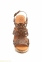 Женские босоножки на каблуке  JAM коричневые 0