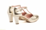 Жіночі туфлі на каблуку ANNORA золоті 2