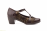 Жіночі туфлі на каблуку GAVIS коричневі 1