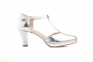 Жіночі туфлі на каблуку ANNORA срібні 1