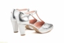 Жіночі туфлі на каблуку ANNORA срібні 2