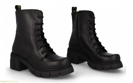Женские ботинки на каблуке JARPEX чёрные