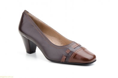Жіночі туфлі на каблуку JAM2 коричневі