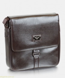 Мужская сумочка на плечо  современная коричневая